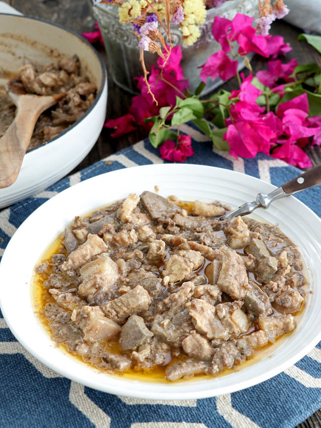 Kilayin with pork lungs, meat and liver