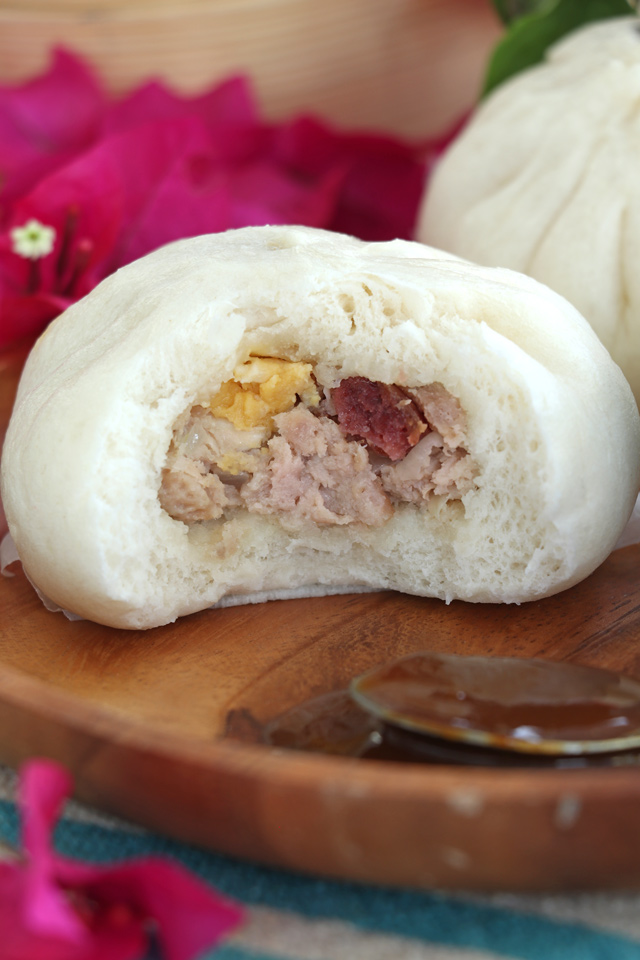 Special Siopao Bola-Bola with salted egg and Chinese sausage