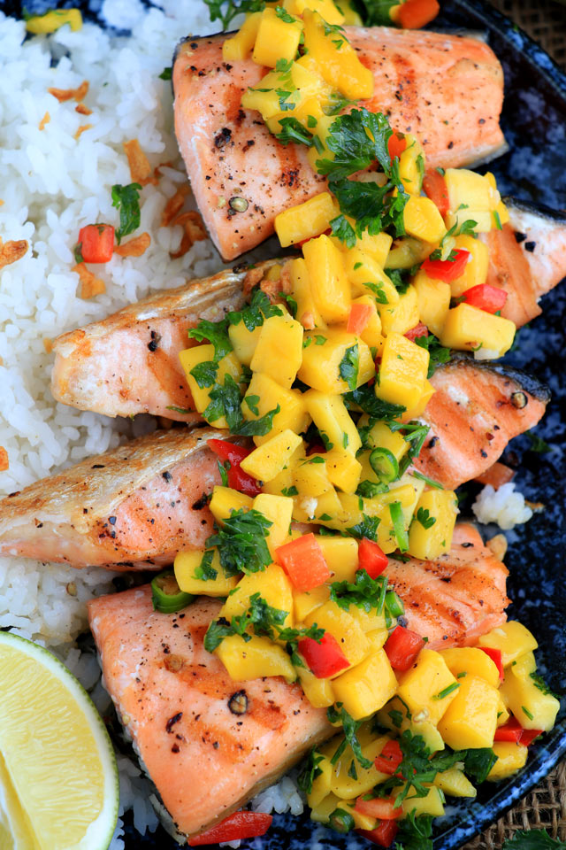 Salmon with Mango Salsa