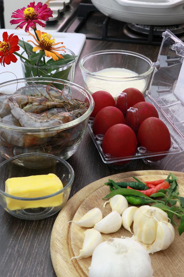 Salted Egg Shrimp Ingredients