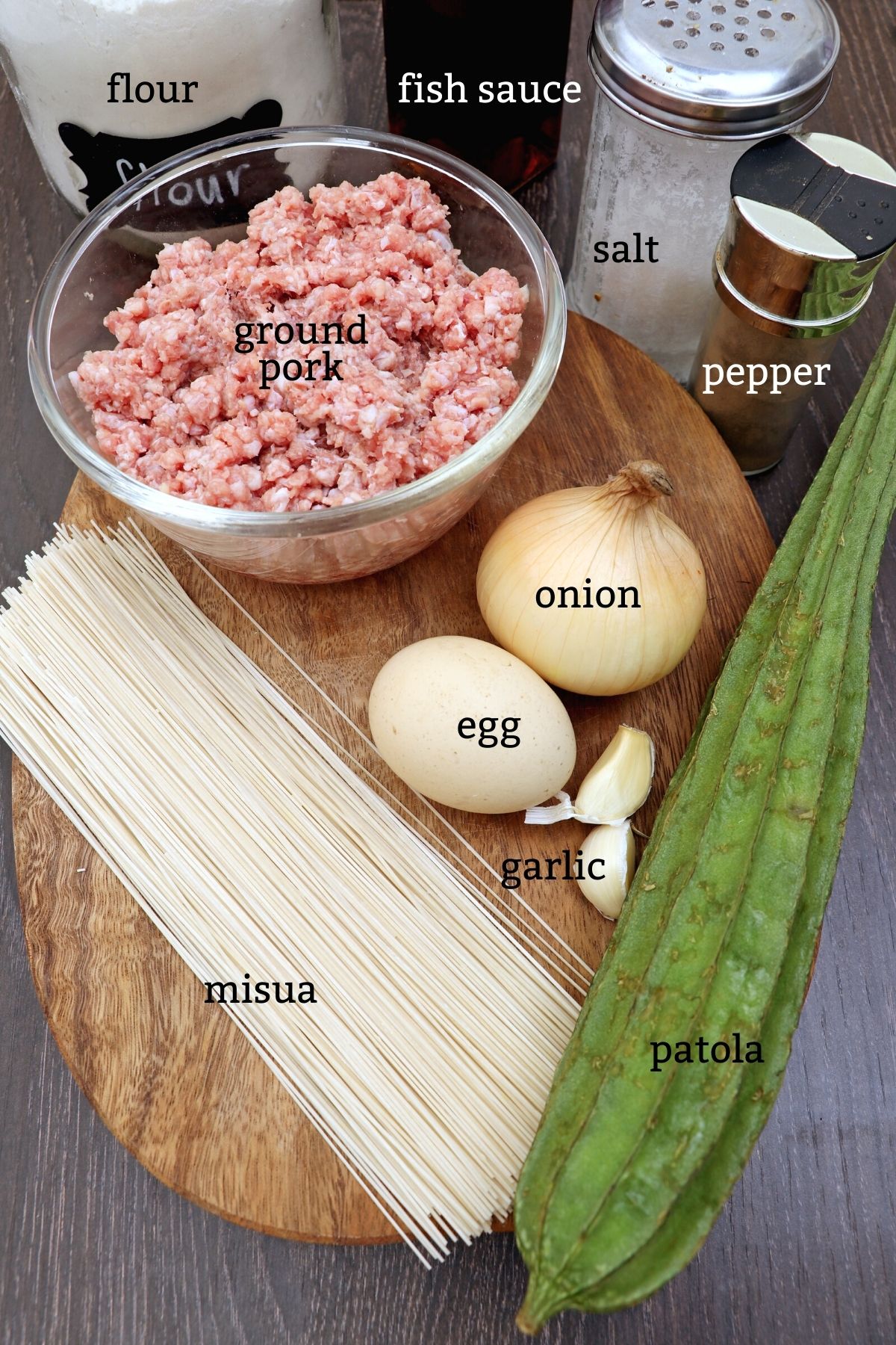 Ingredients for Almondigas