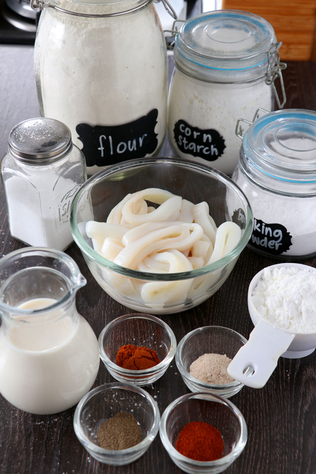 Ingredients for Calamares