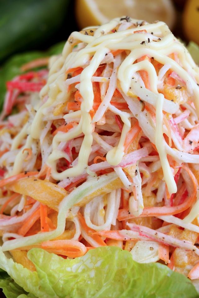 Easy Kani Salad with Mango - Foxy Folksy