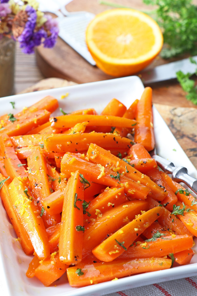 Honey Glazed Carrots with an Orange Twist! - Foxy Folksy