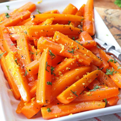 Glazed Carrots with Honey, Butter and Orange