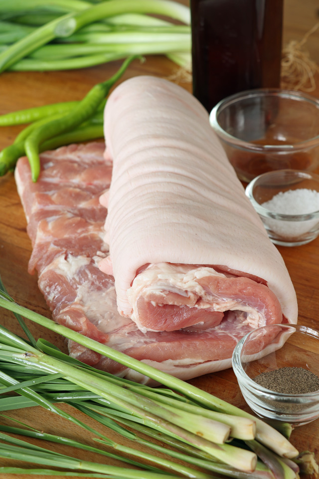 Ingredienti per la pancia di Lechon