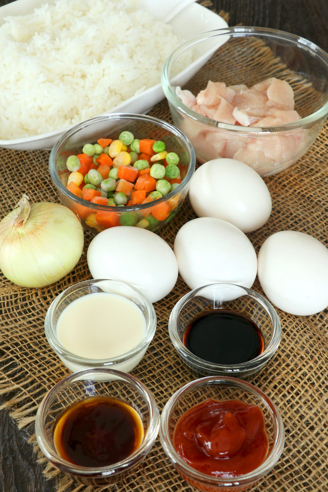 Ingredients for Omurice