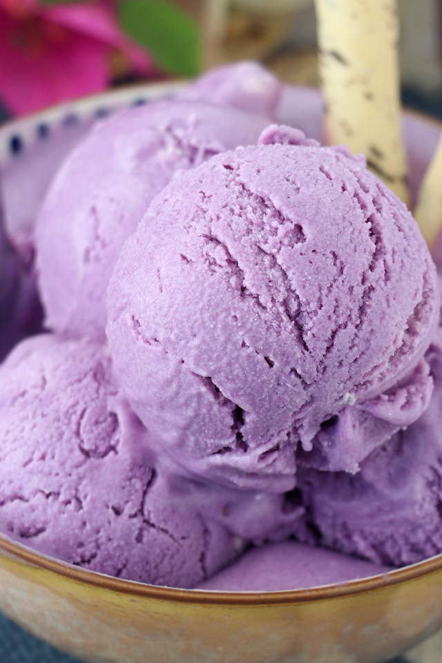 ice cream made from purple yam or ube