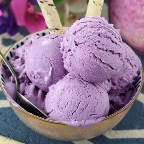 no churn homemade ube ice cream