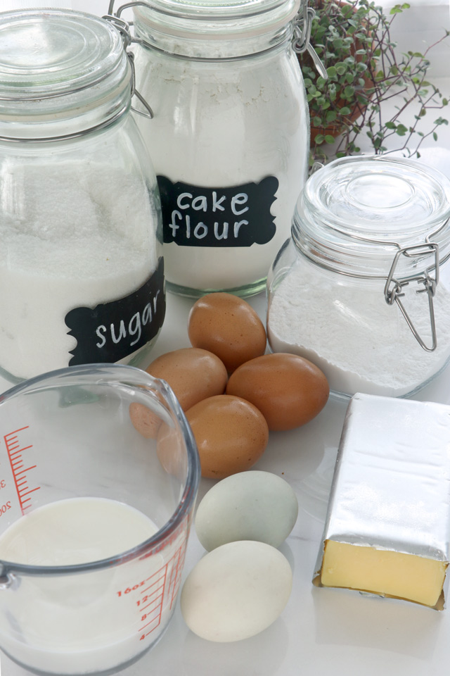 Ingredients for Puto Cake