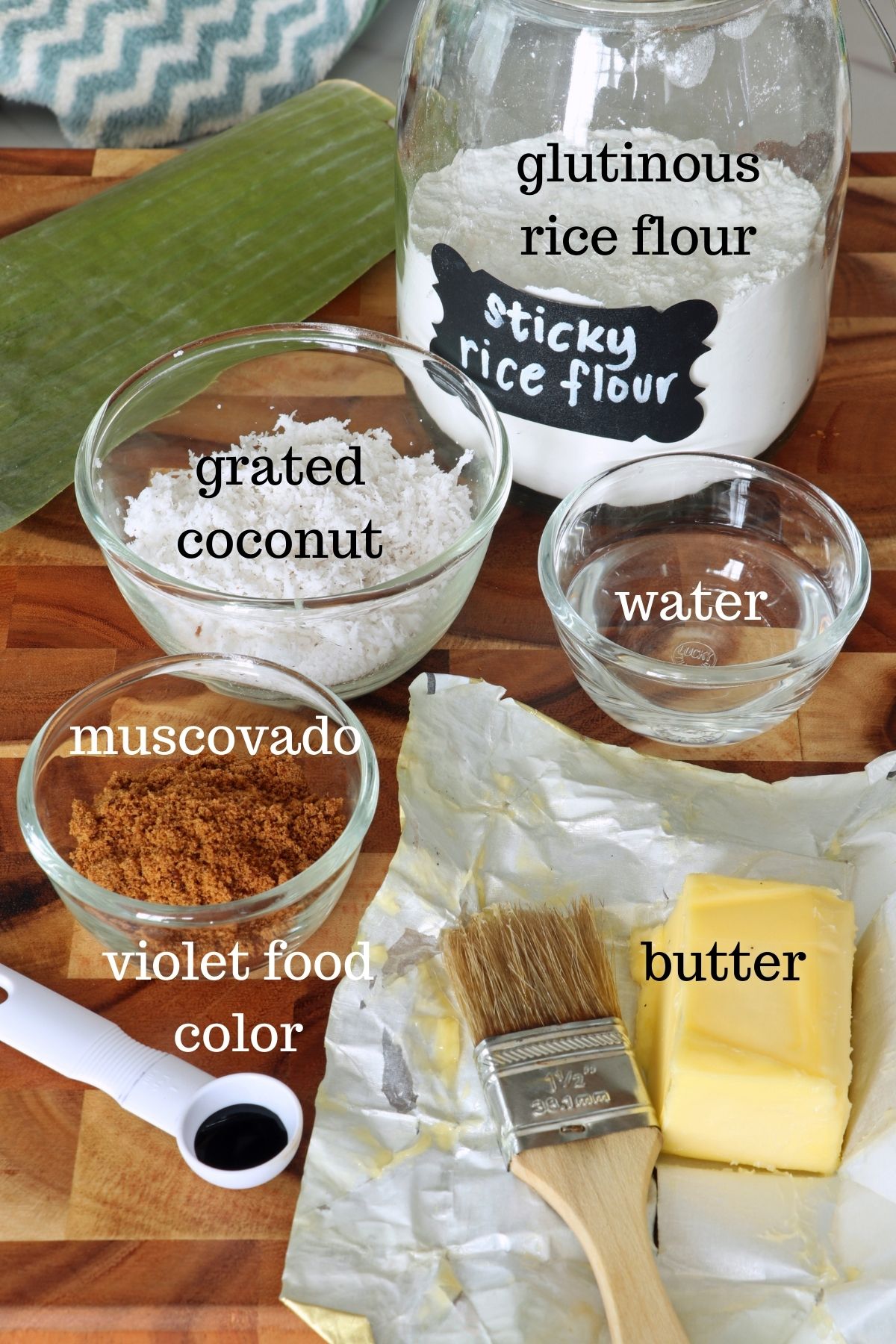 ingredients for homemade puto bumbong