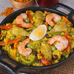 Arroz Valenciana with chicken and shrimp