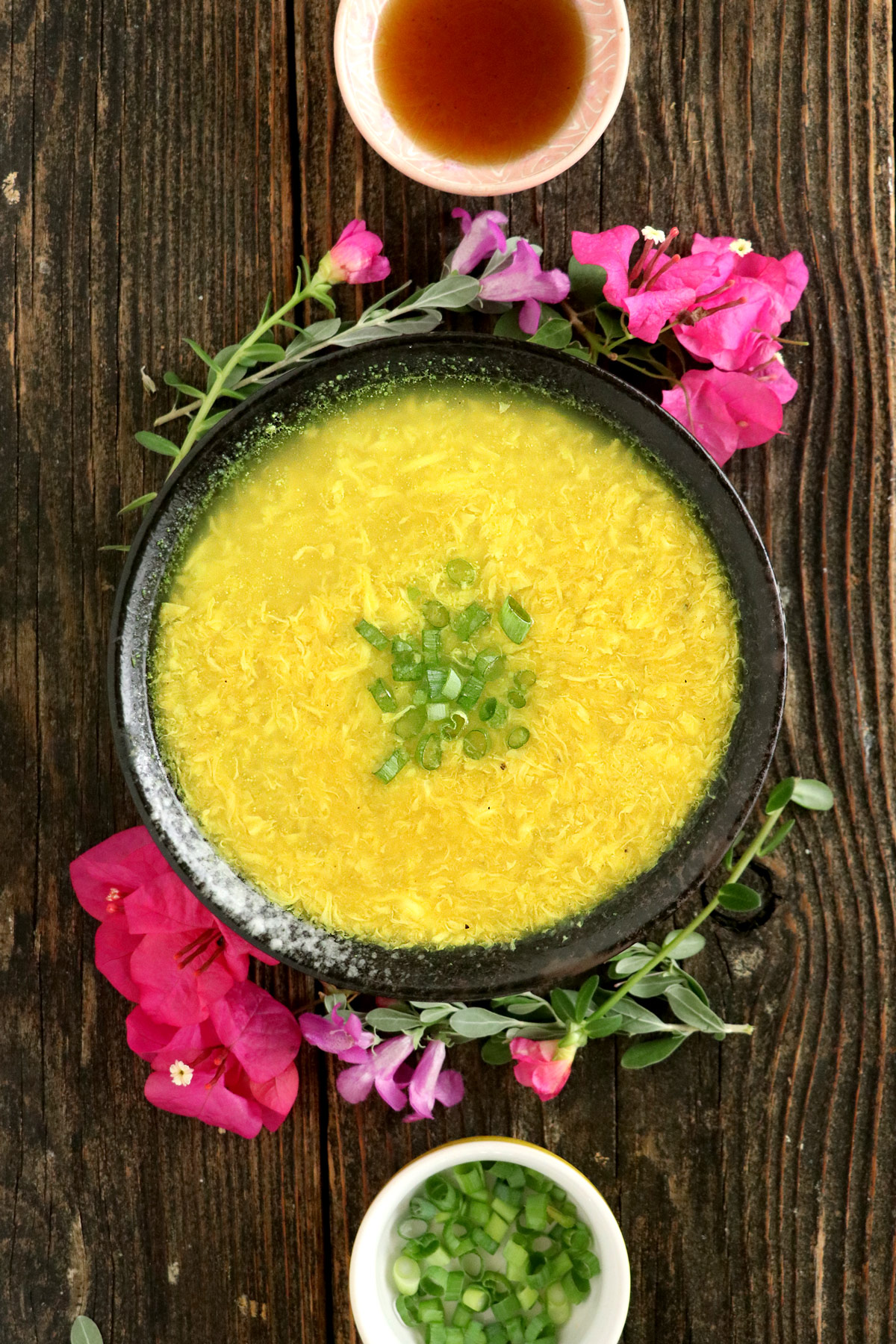 egg drop soup in a bowl