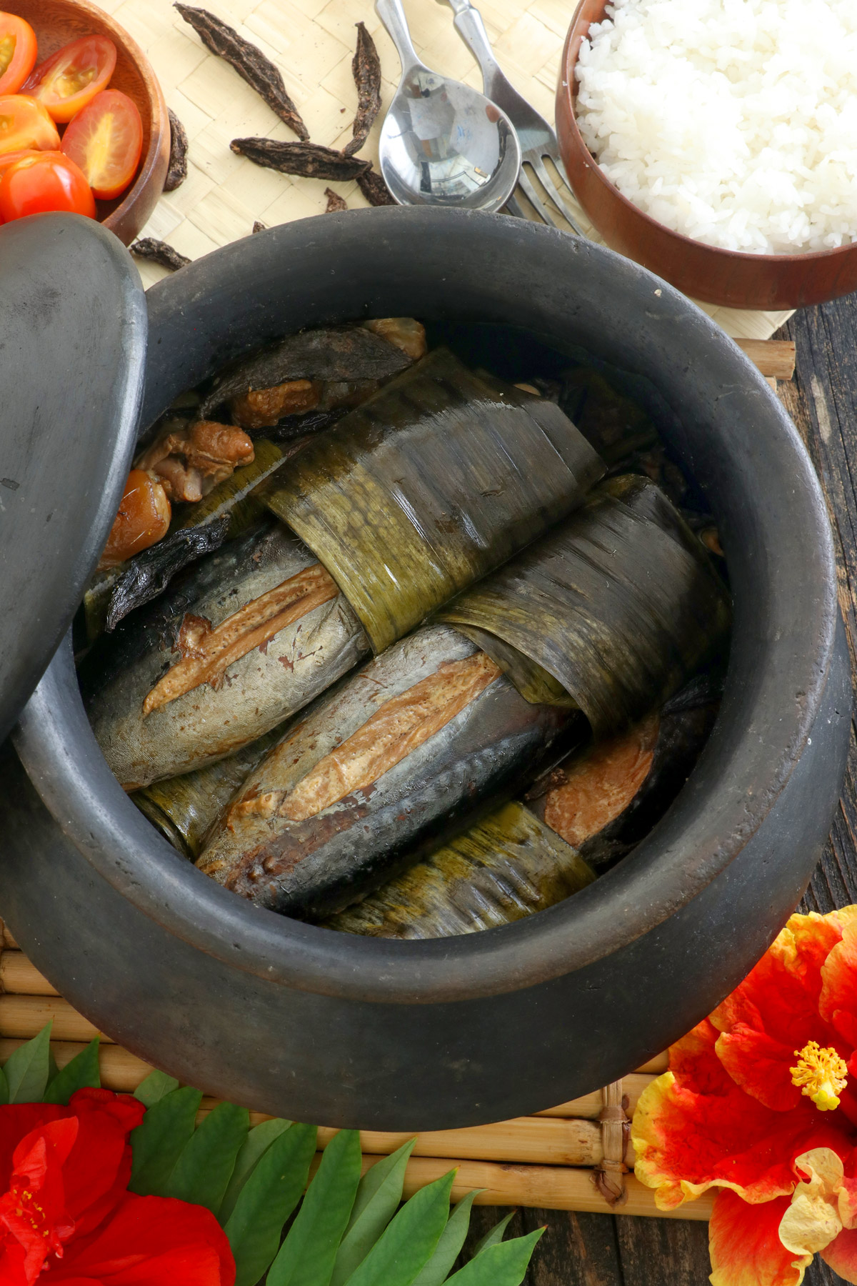 Sinaing na Tulingan cooked in a claypot