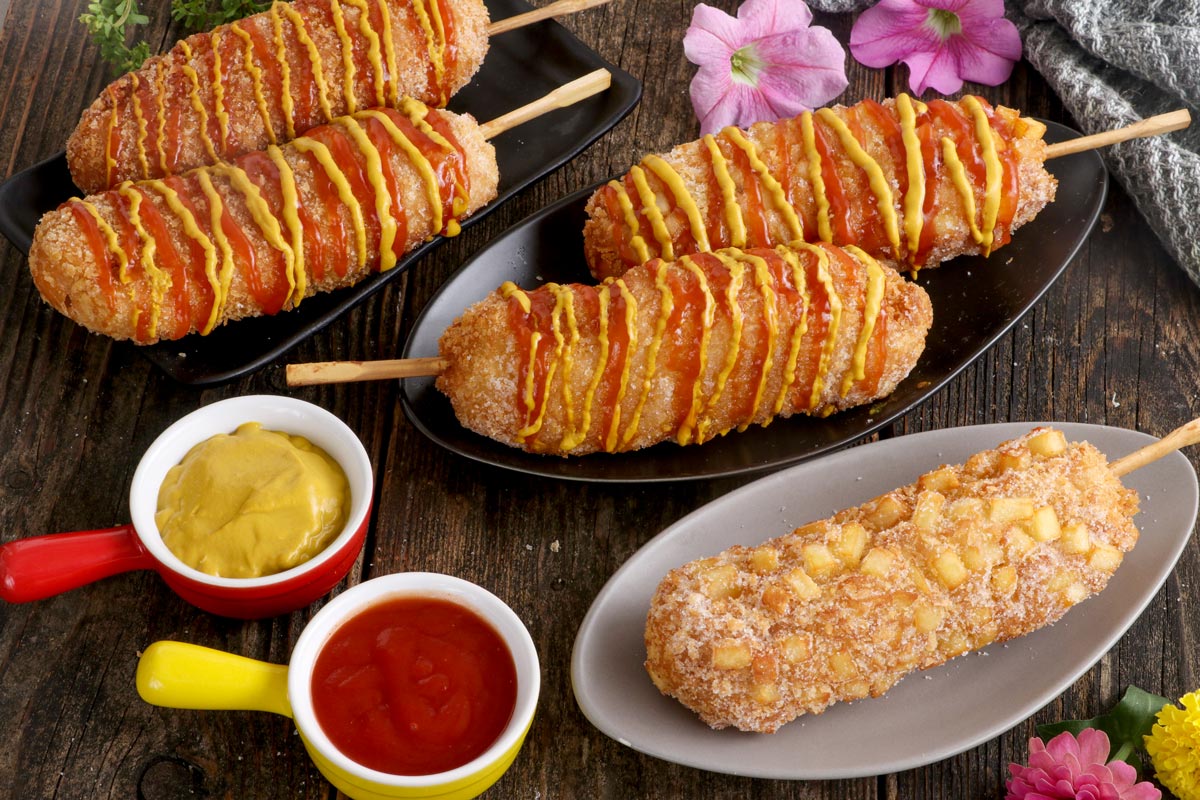 Korean Corn Dog (Gamja Hotdog) 