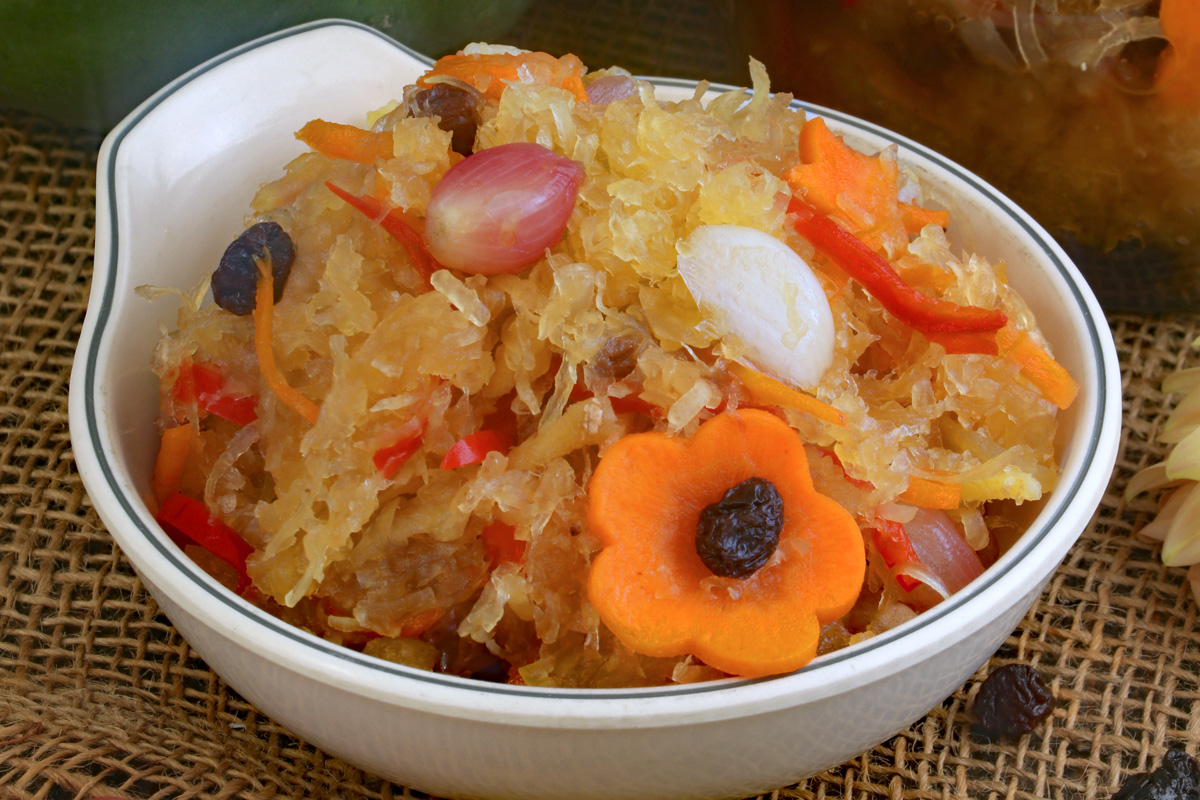 Achara in a bowl.