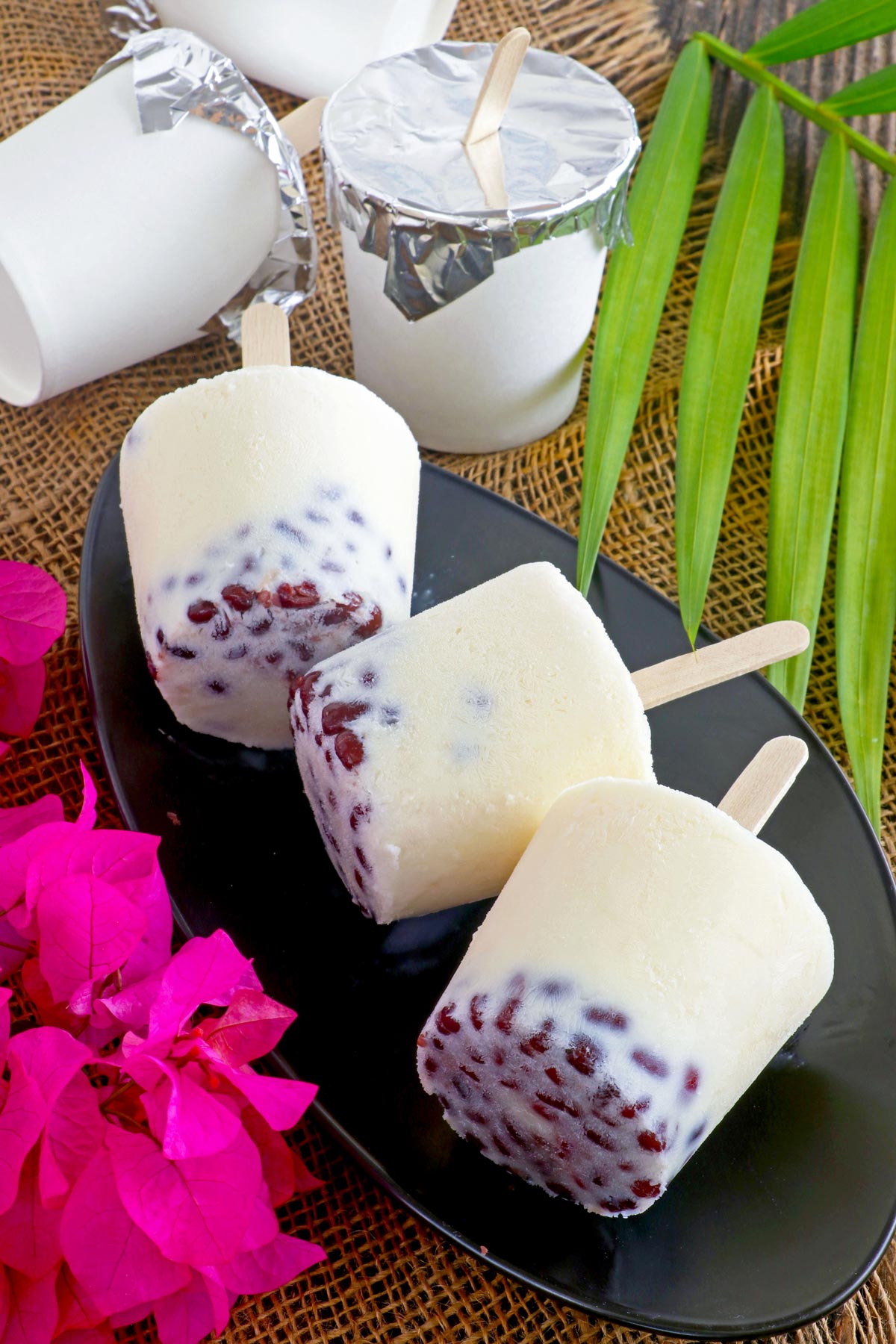 Ice Buko with Monggo (Coconut Popsicles) - Foxy Folksy