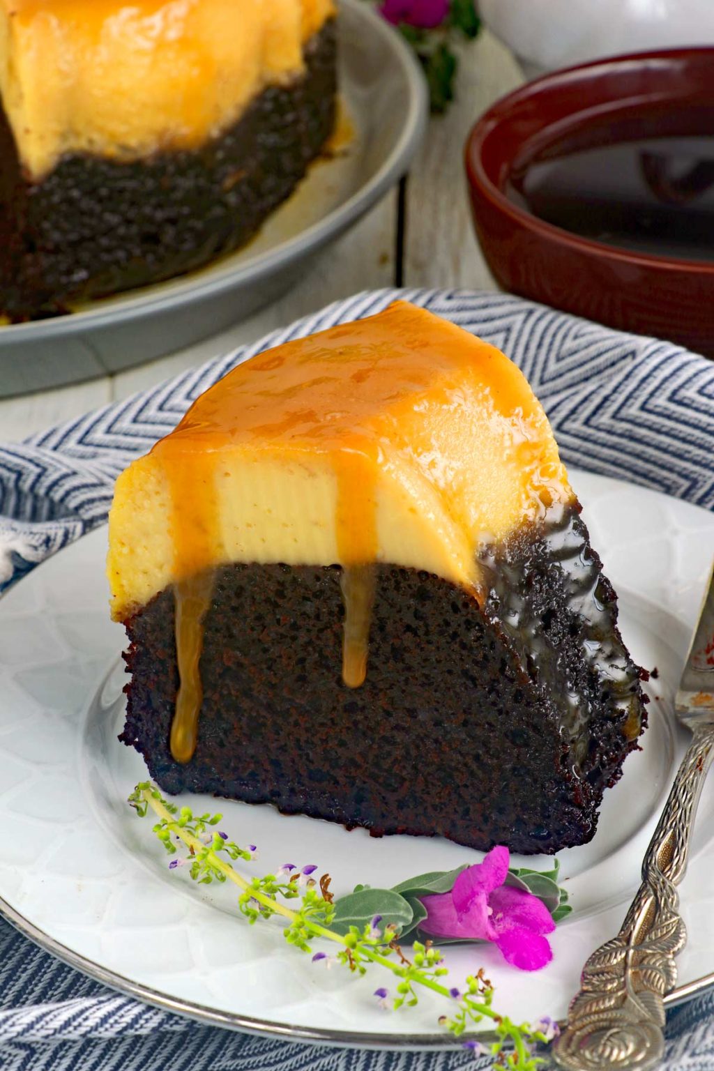 Chocoflan a.k.a. Impossible Cake - Foxy Folksy