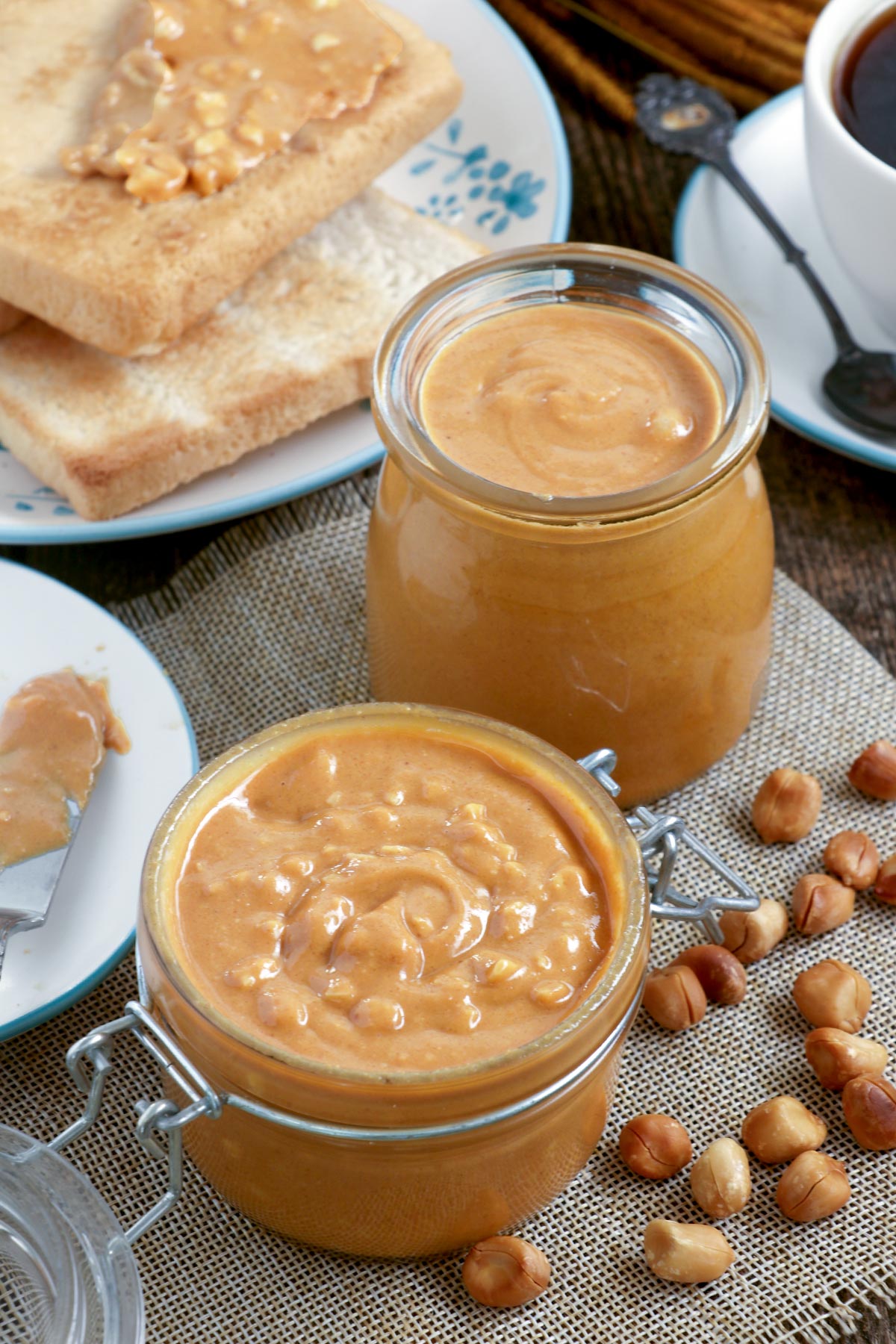 Creamy Peanut Butter with both smooth and chunky versions. 