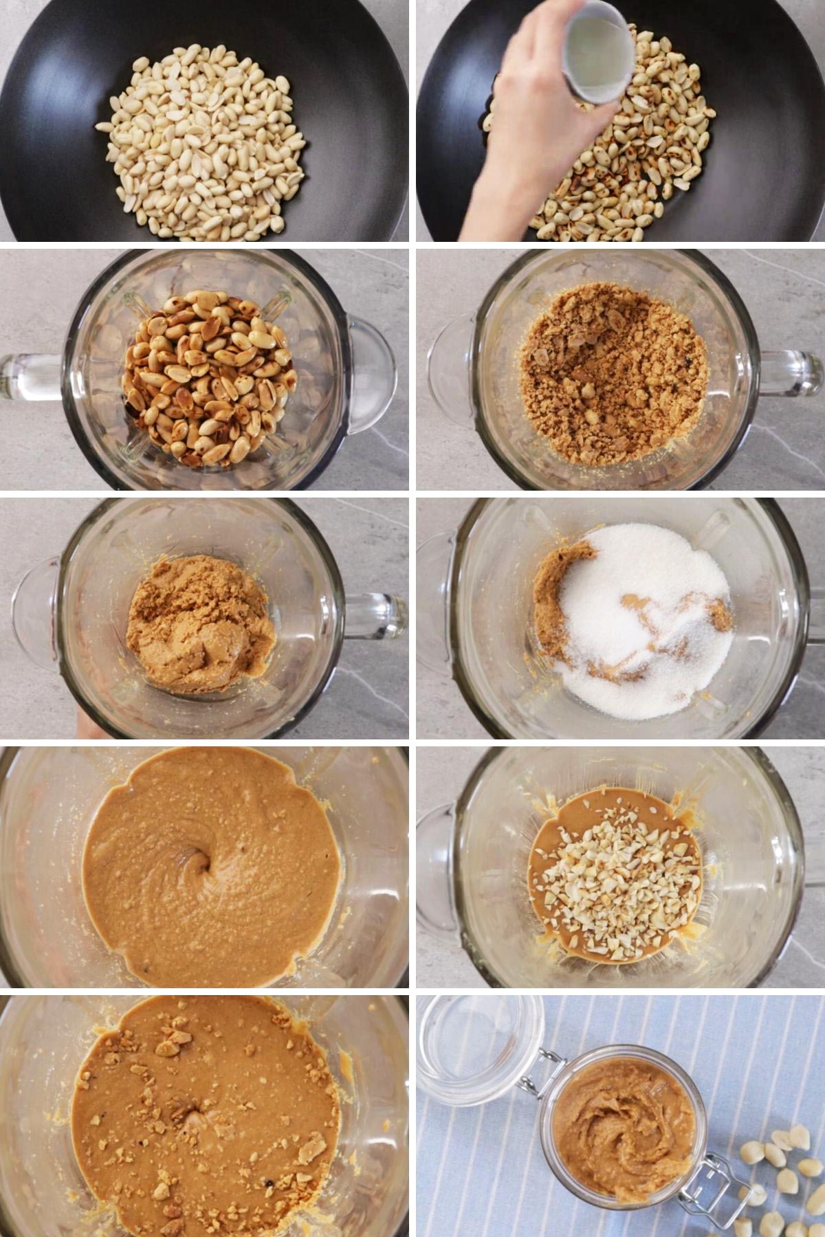 Steps on how to make homemade Peanut Butter.
