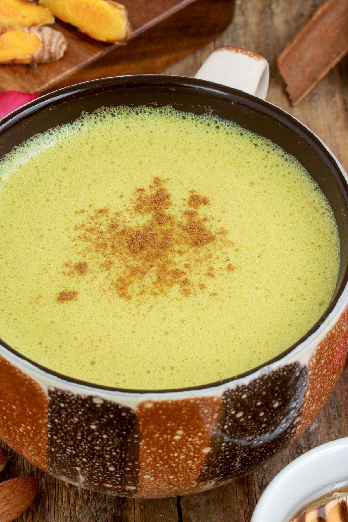Healthy turmeric Golden milk recipe.