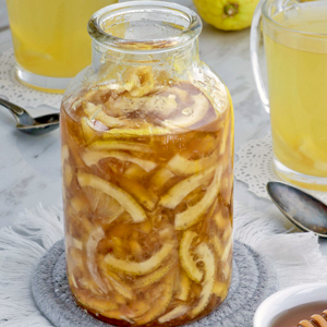 Homemade Honey Lemon Ginger Tea.