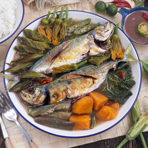 Healthy dinengdeng with fishrecipe.