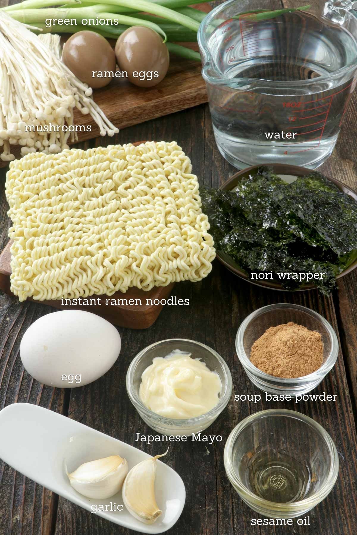 Ingredients for making Instant Ramen upgrade