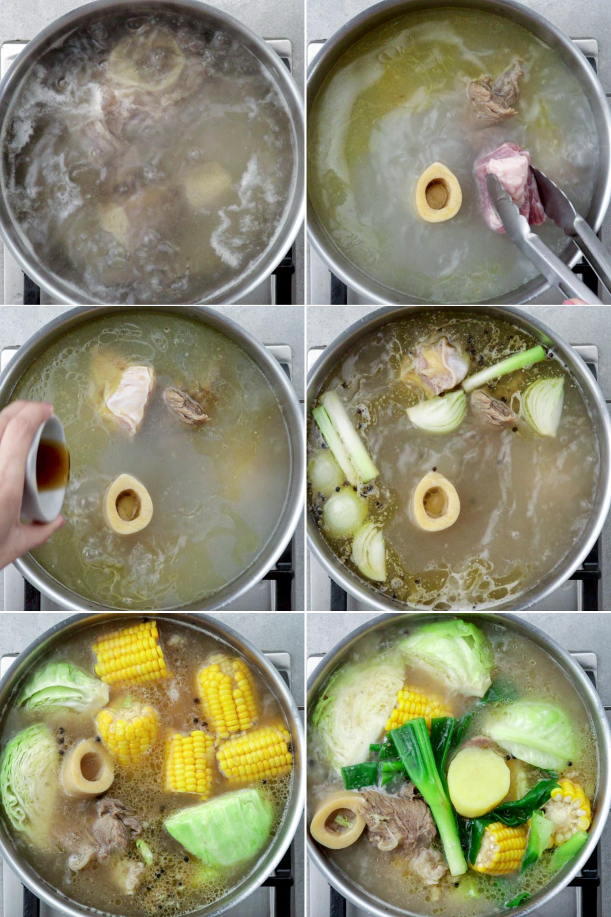 Steps on how to cook bulalo soup.