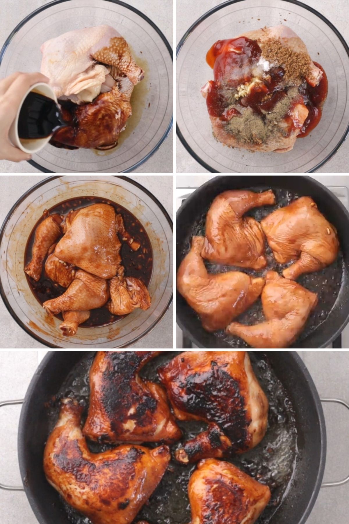 Making bbq chicken online