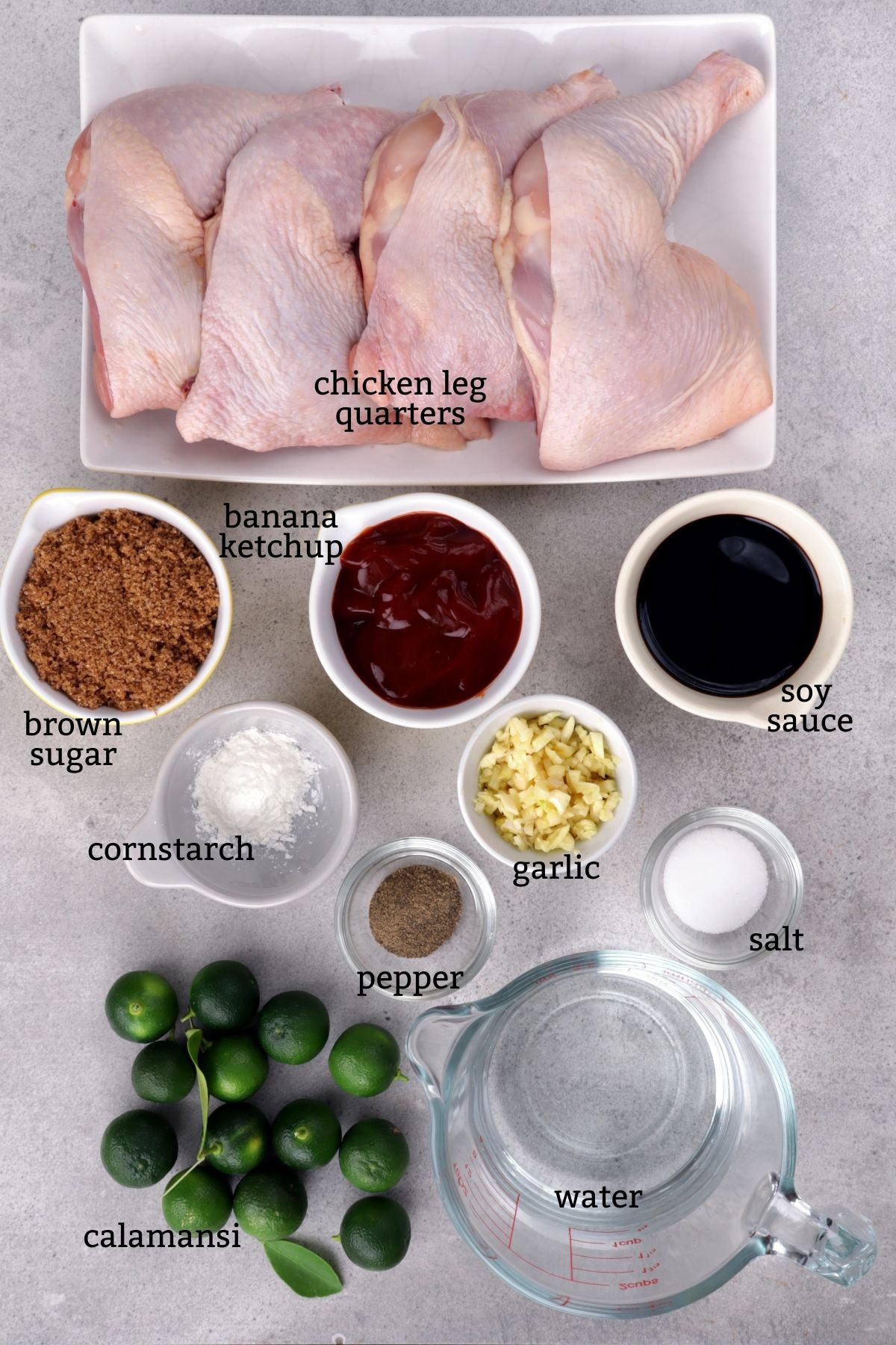 Ingredients for Stovetop BBQ Chicken.