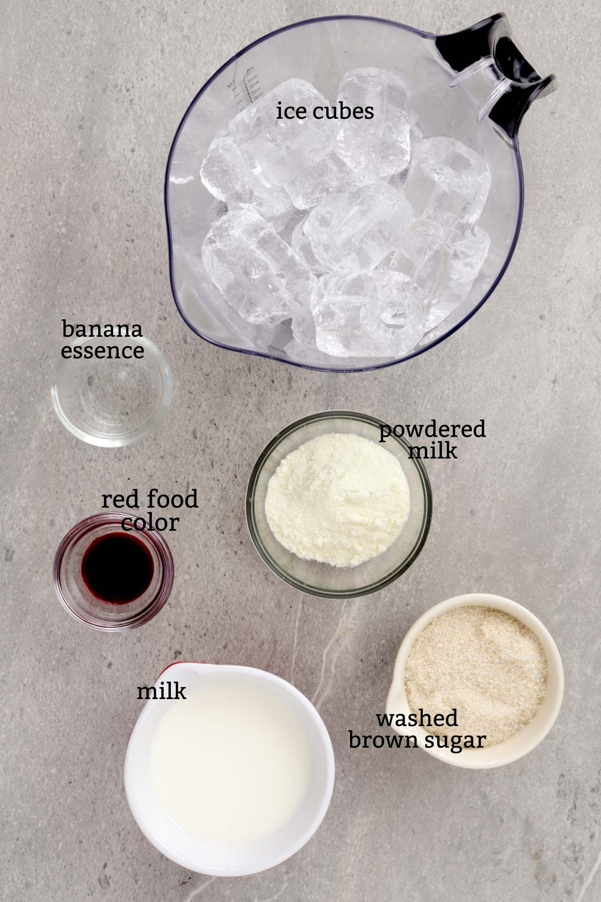 Ingredients for Ice Scramble