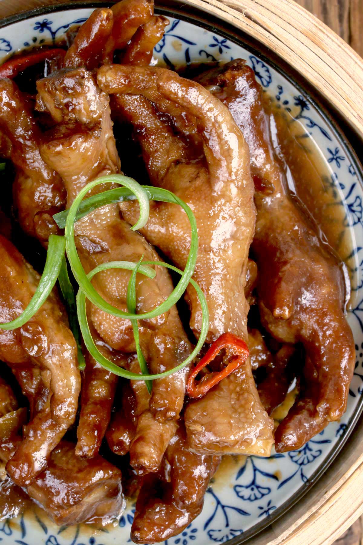 Chicken Feet Dimsum with a savory and umami sauce.