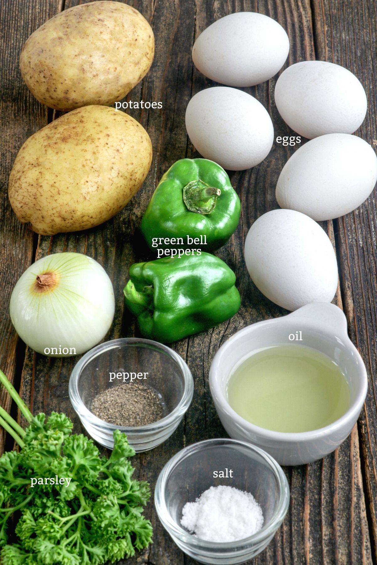 Ingredients for Potato Frittata