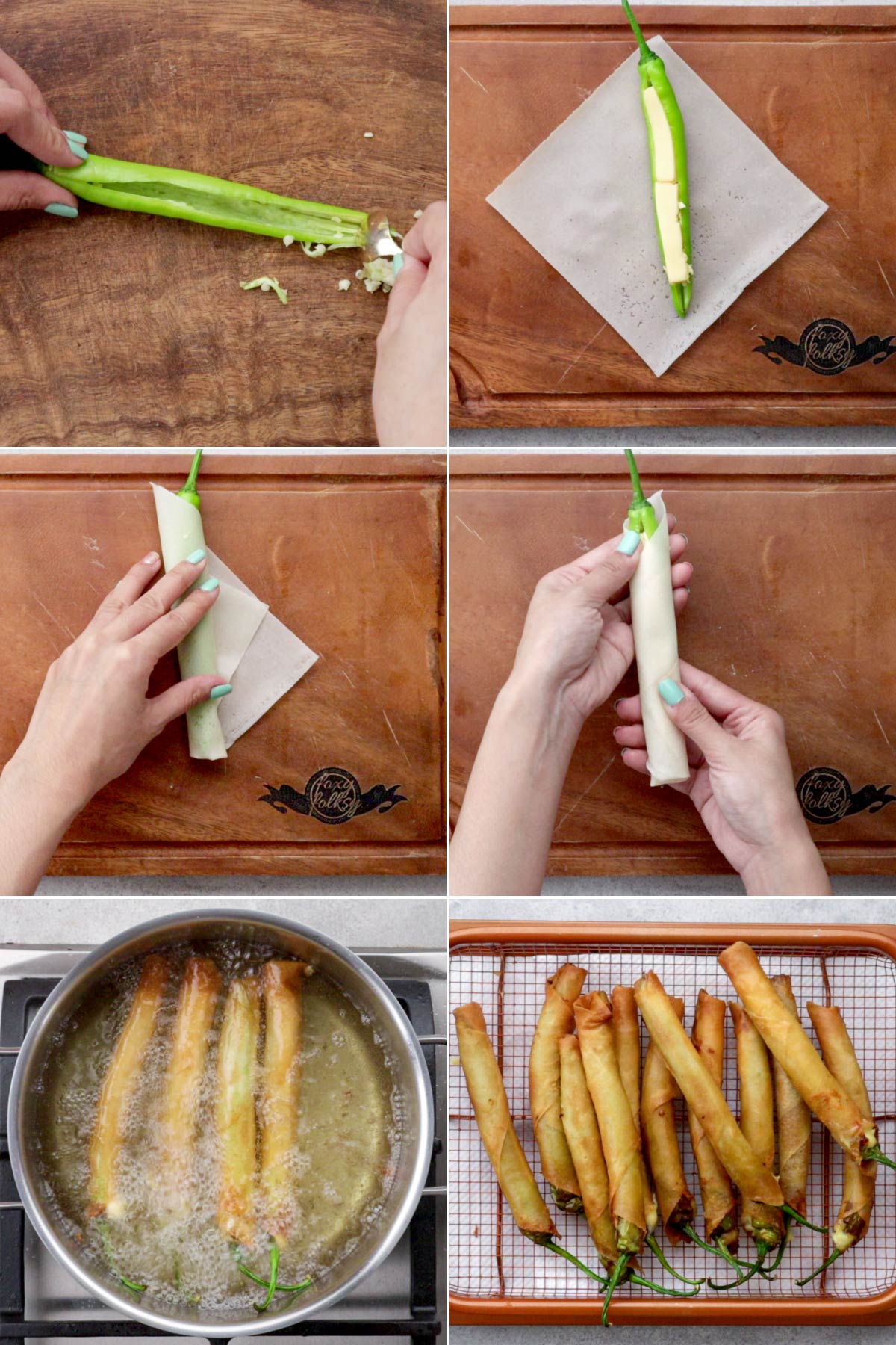 Steps on how to make Dynamite Lumpia.