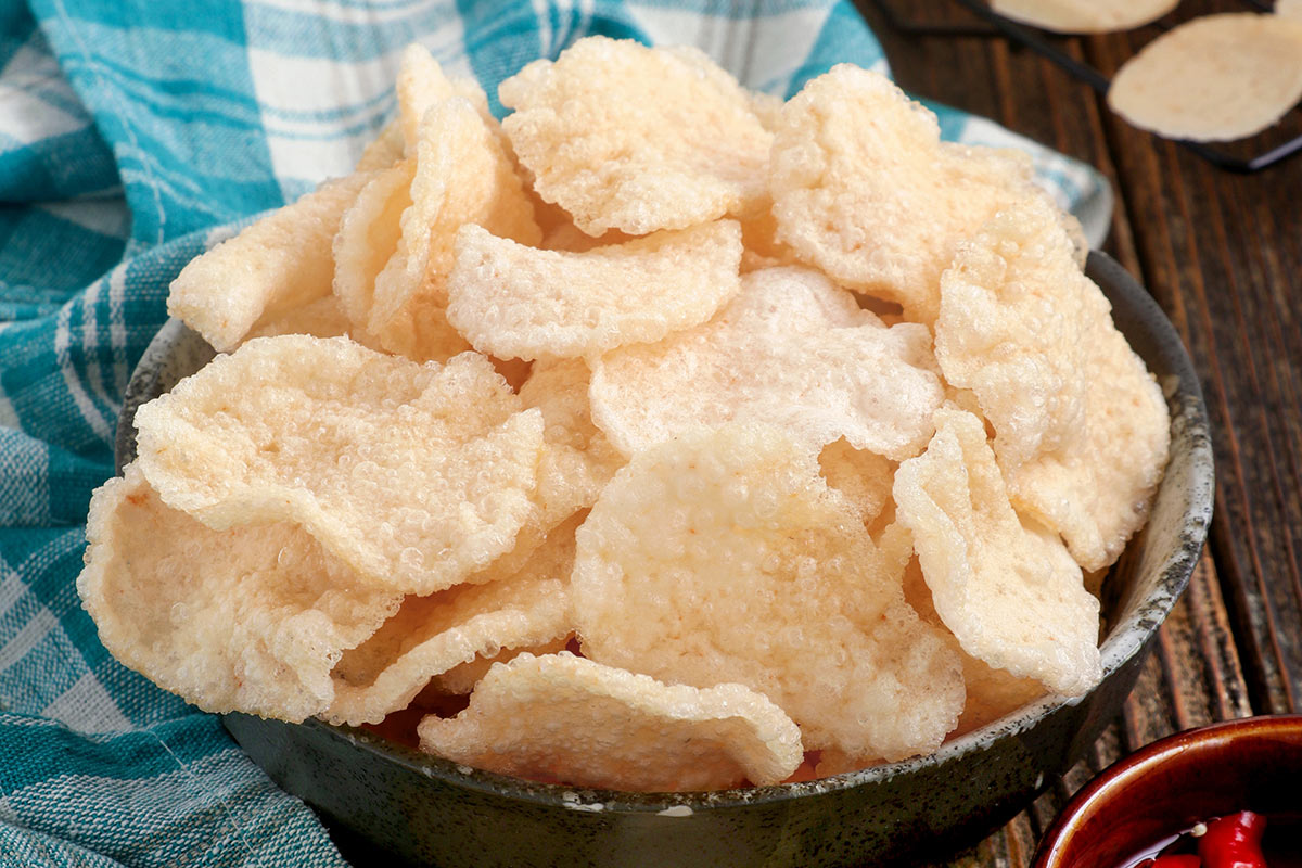 Crisp and flavorful homemade prawn crackers.