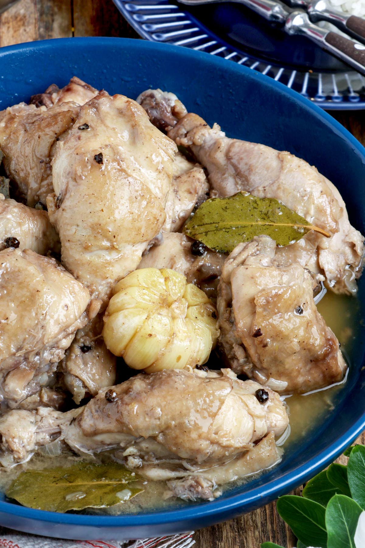 Tangy, savory, and garlicky Adobong Puti in a serving bowl.