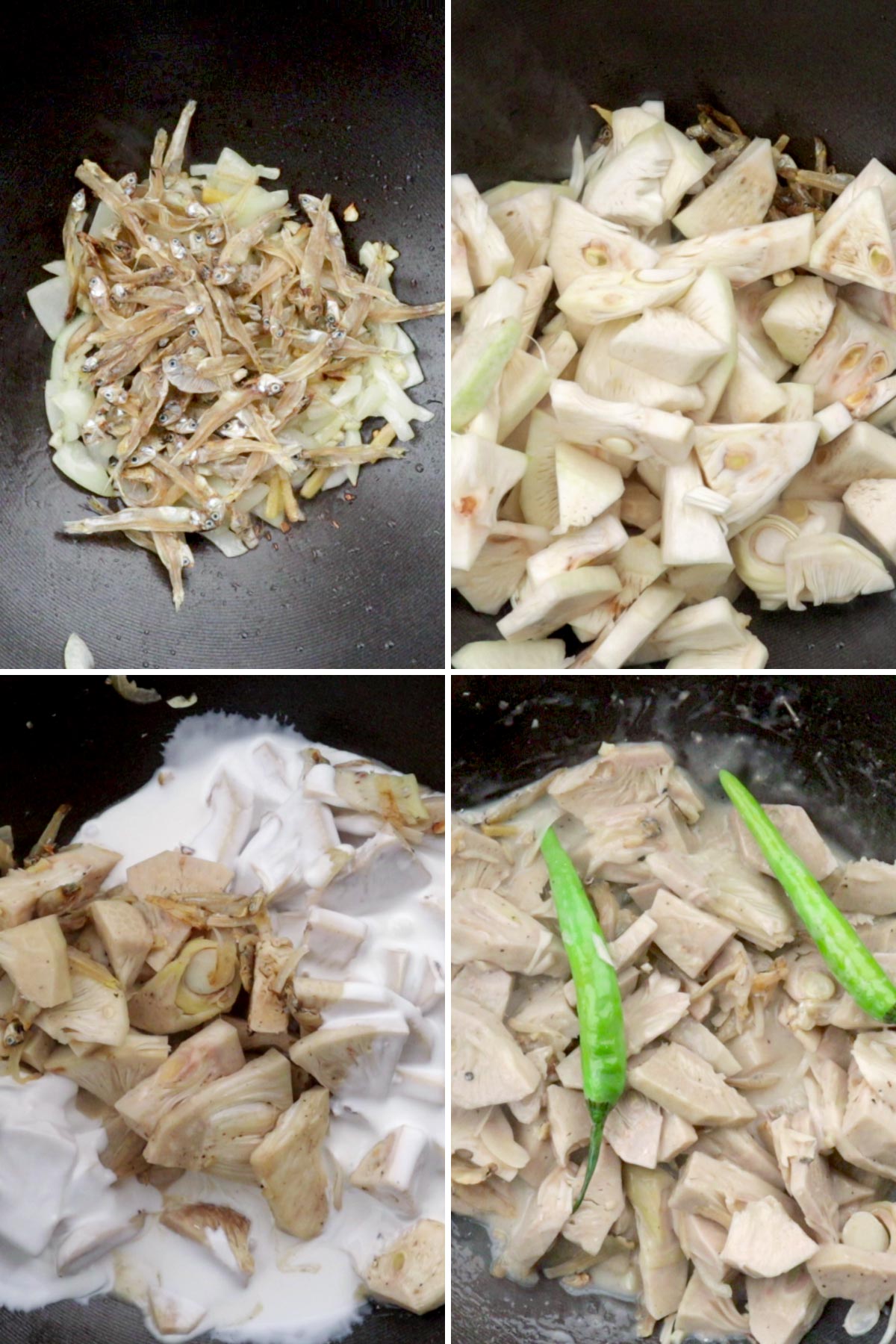 Steps on how to cook Ginataang Langka.