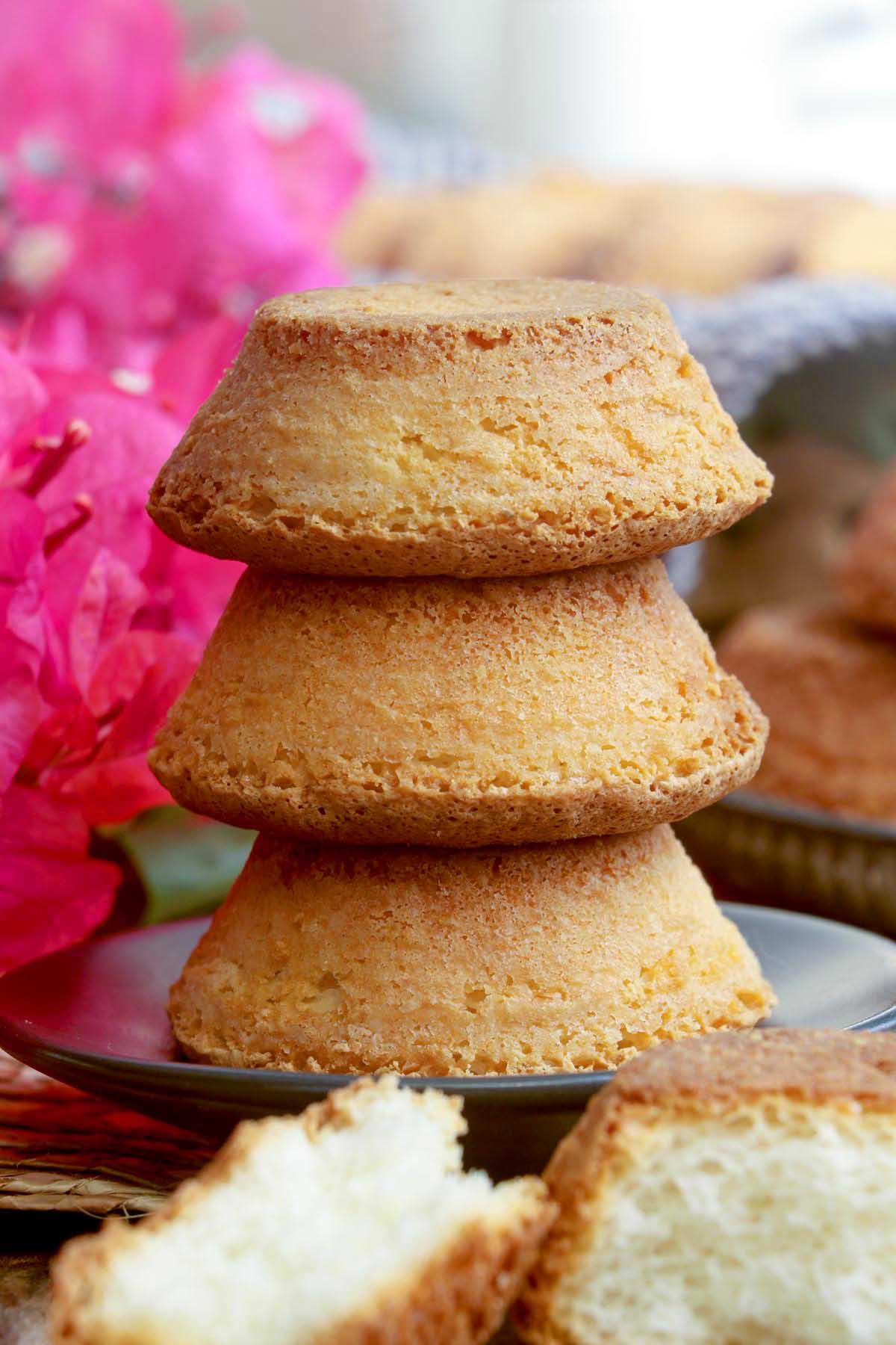 Golden and crunchy stacked Mamon Tostado.