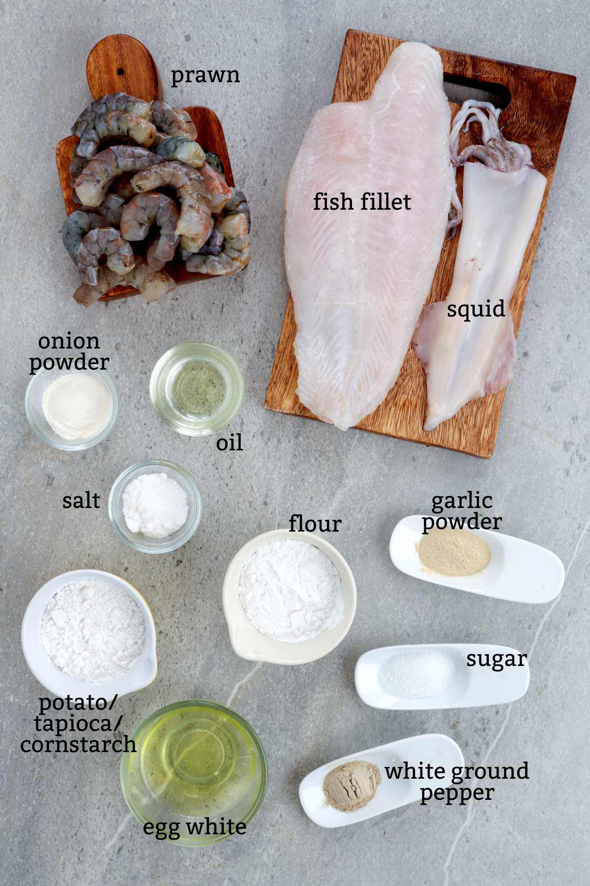 Ingredients for Korean Fish Cake