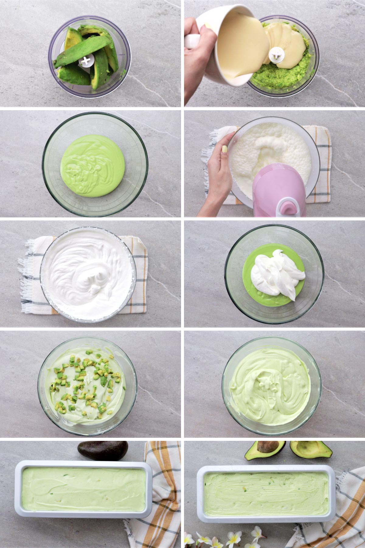 Steps on how to make Avocado Ice Cream.