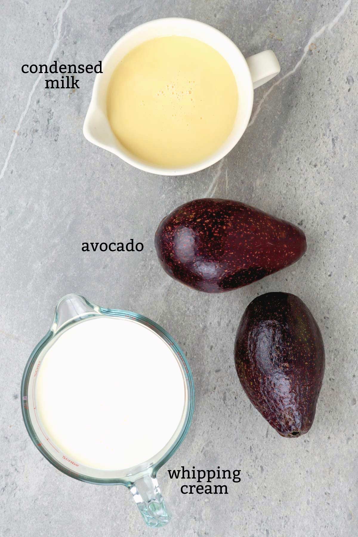 Avocado Ice Cream Ingredients