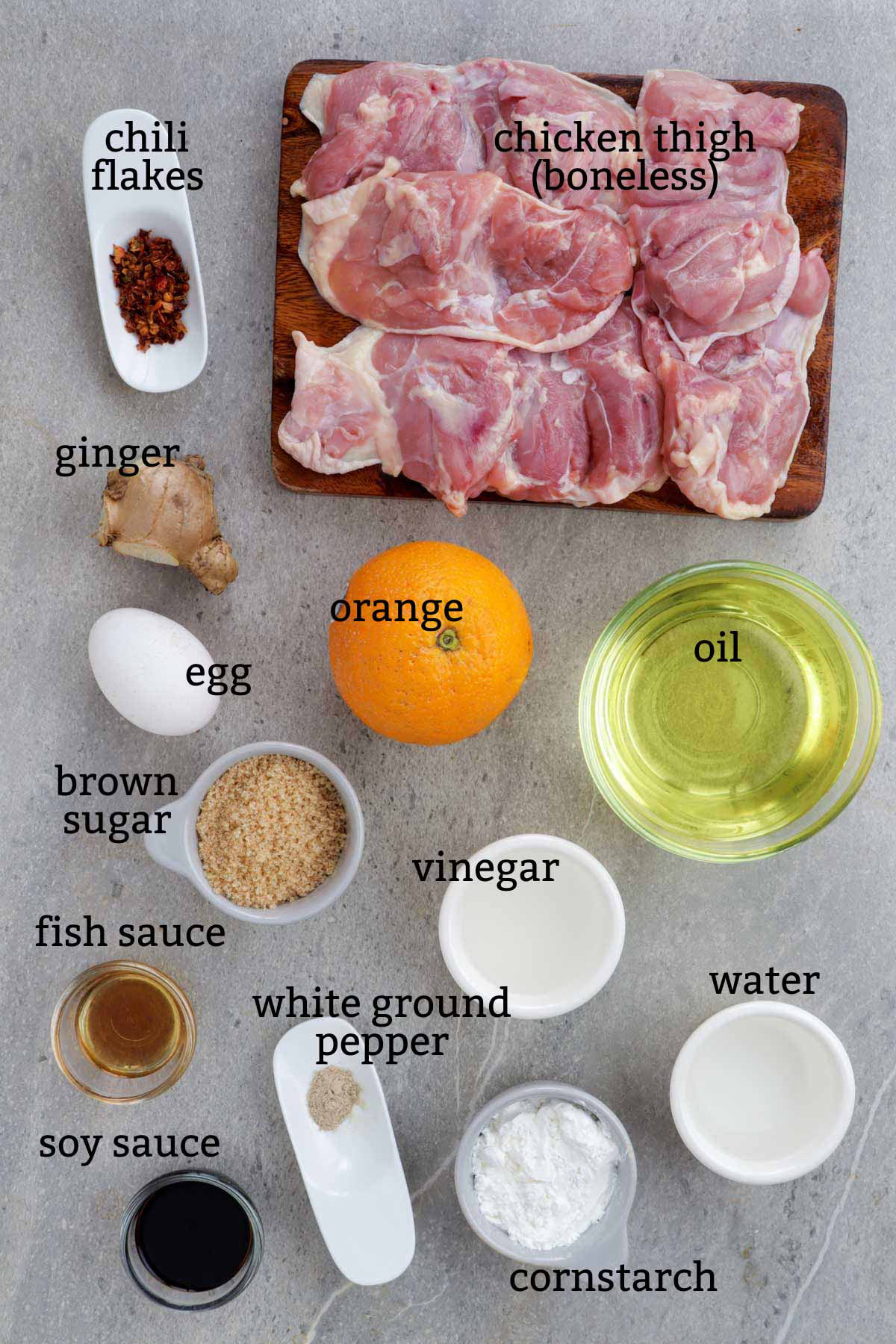 Orange Chicken Ingredients
