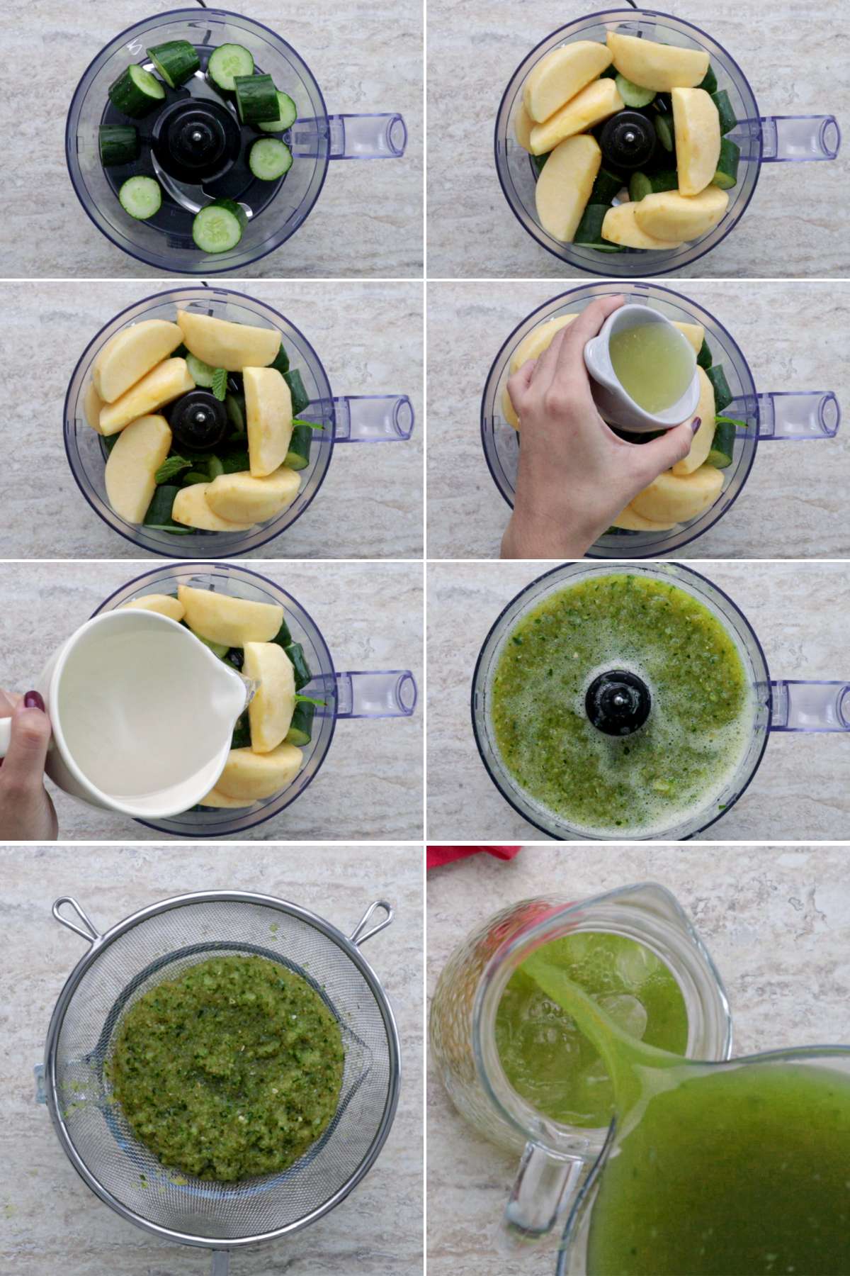 Steps on how to make cucumber juic,e