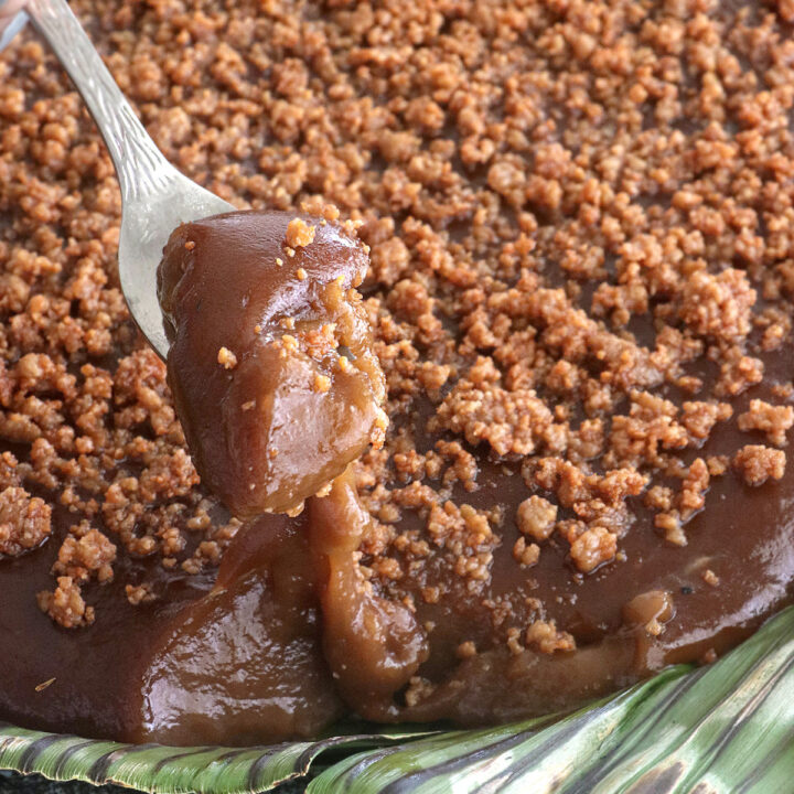 Kalamay hati or Glutinous rice flour cake with muscovado.