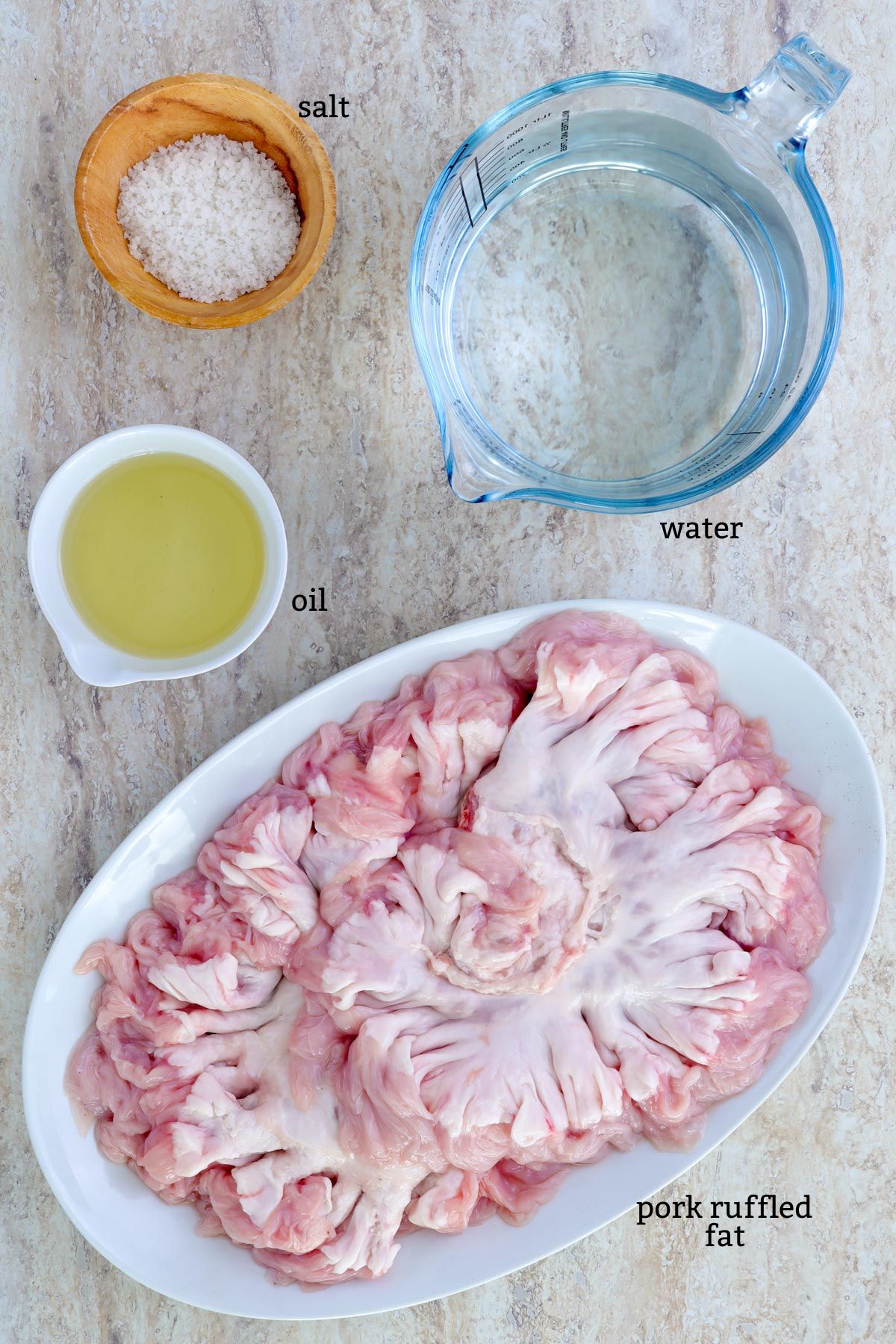 Ingredients for Chicharon Bulaklak